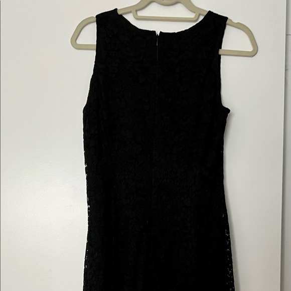 Black lace Ann Taylor a line dress - Picture 2 of 7